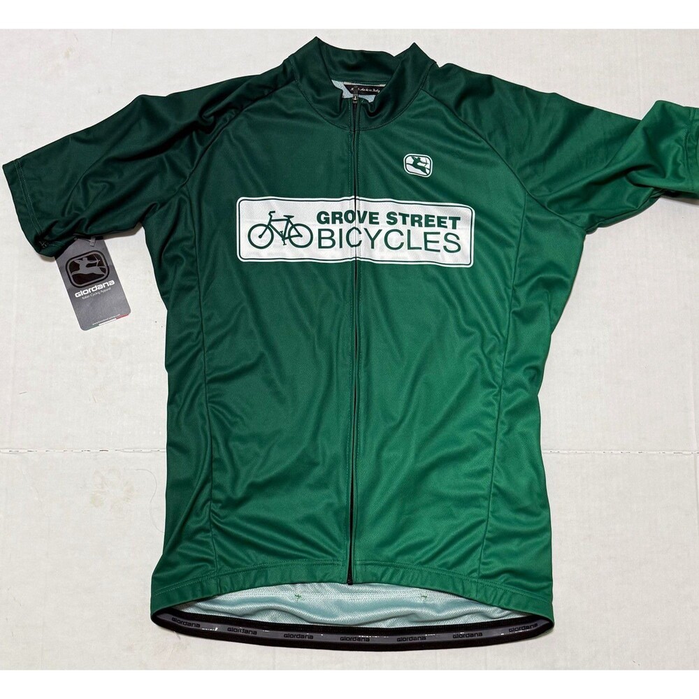 Giordana Vero Pro Bike Shirt Men Large L Green New With Tags Made In Italy